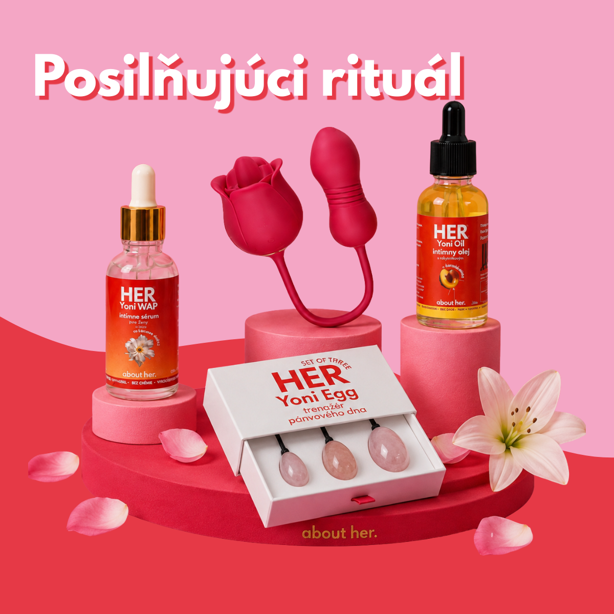 Luxusný vibrátor RUŽA - simulácia penetrácie + oral 