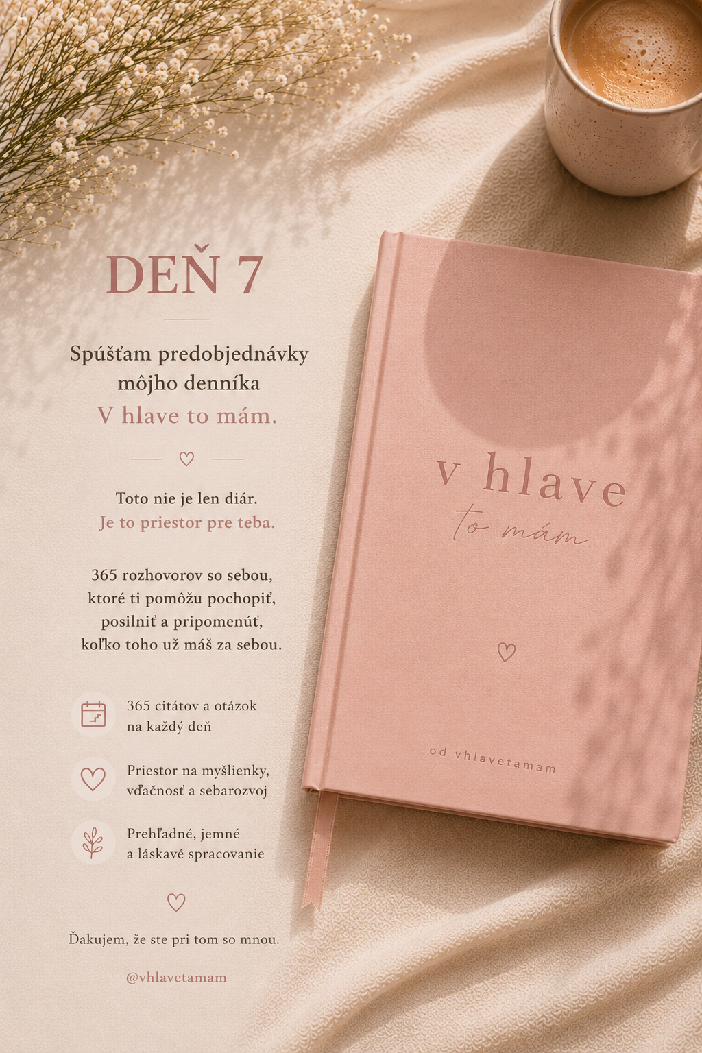 Denník V hlave to mám. PREDPREDAJ