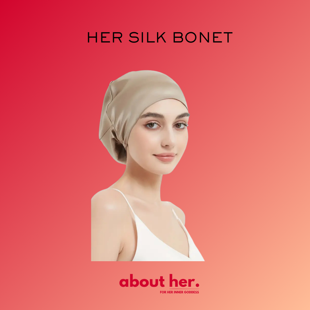 HER SILK BONET - sleeping cap